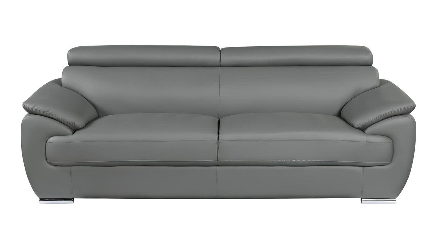 Carter Leather Sofa – Gray