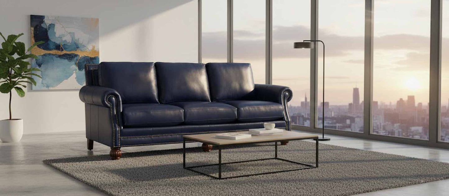 Chex Leather Loveseat