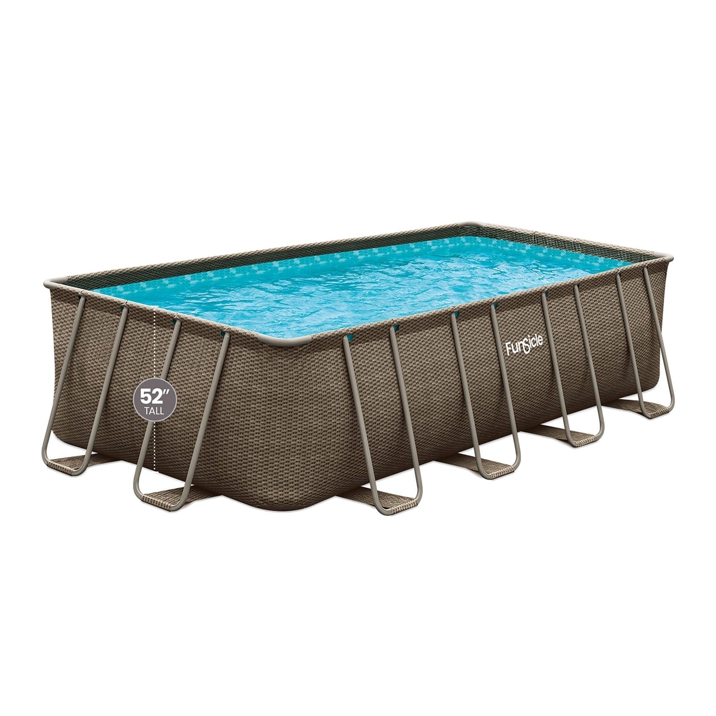 Funsicle 18'x9'x52" Oasis Rectangular Swimming Pool Set with 18' Cover image 2