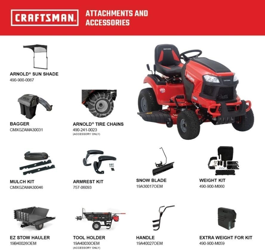 CRAFTSMAN T2200K 42-Inch 20 HP 725cc Hydrostatic Riding Lawn Mower