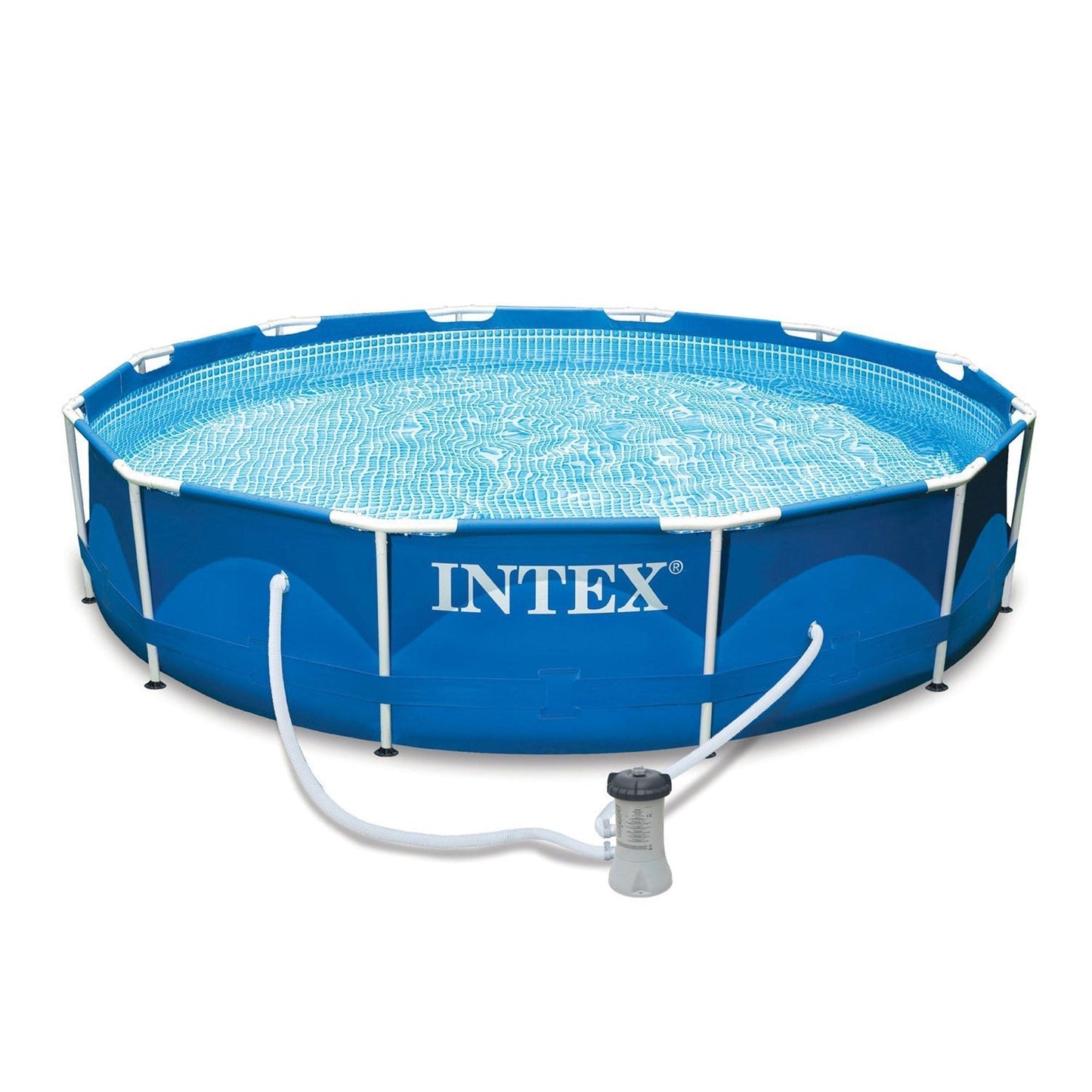 Intex 12 x 2.5 Foot Metal Frame Above Ground Pool with Filter and Accessories image 7