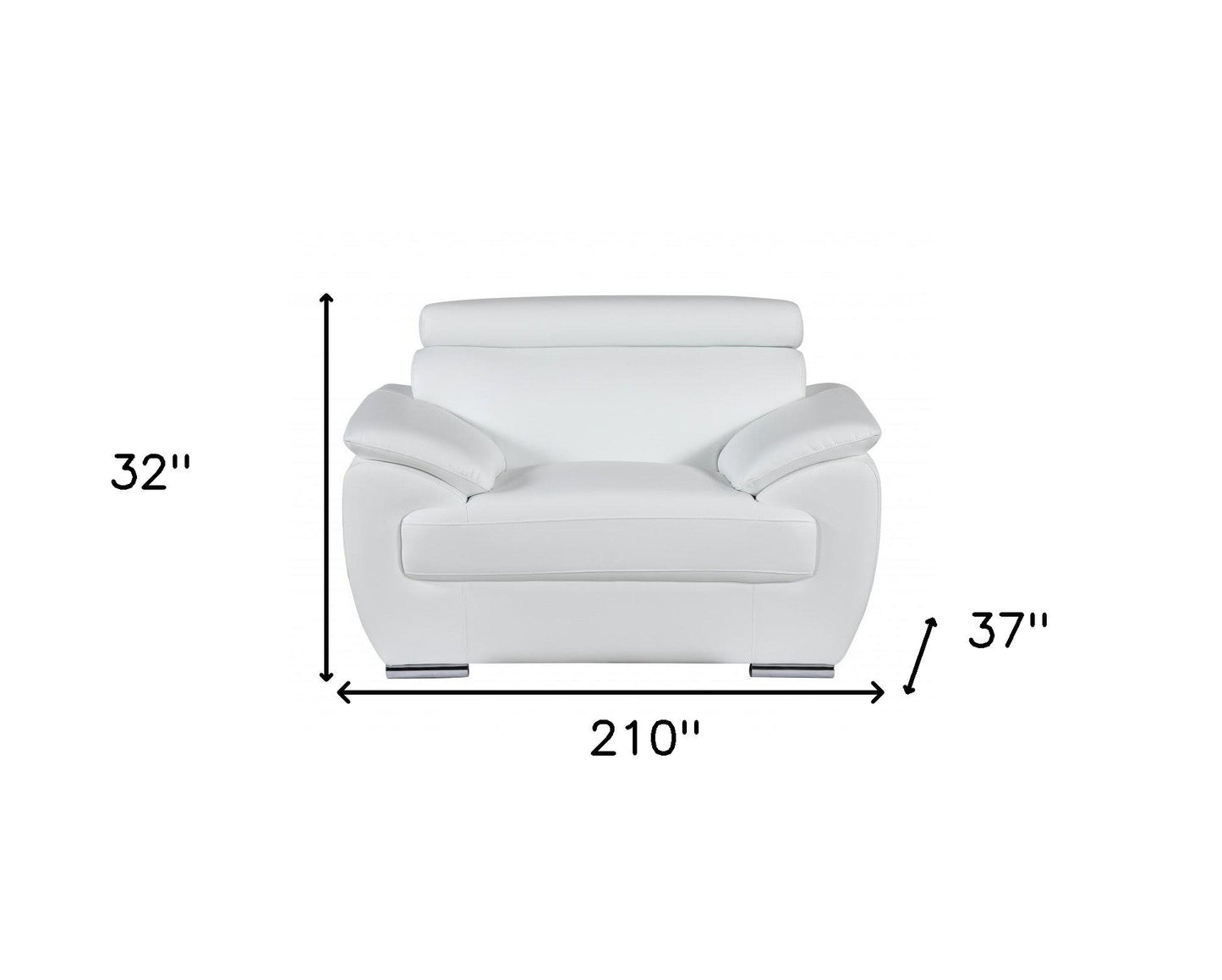 Sterling Leather Seating Set – White