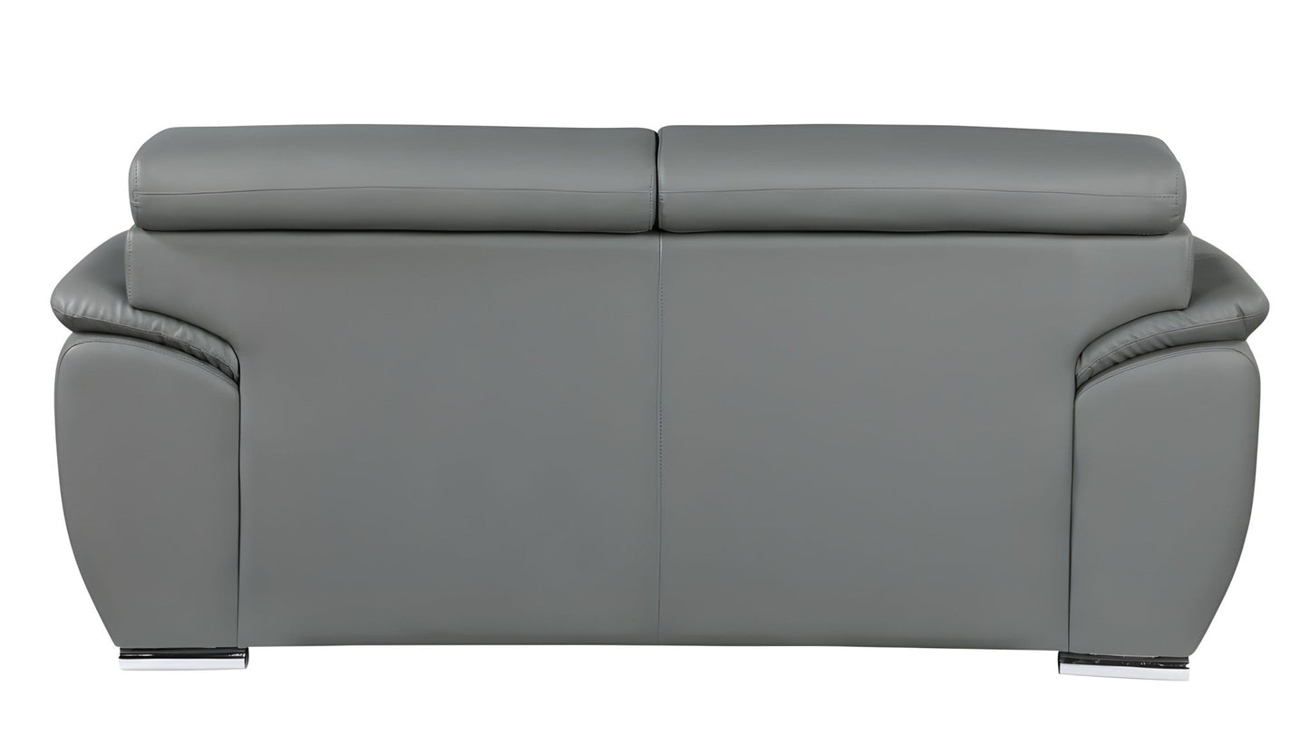 Carter Leather Sofa – Gray