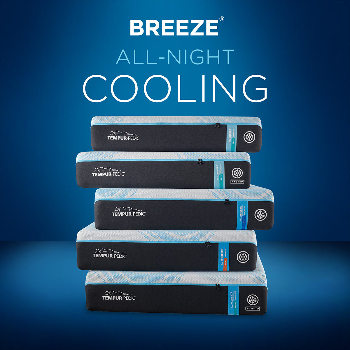 Tempur-Pedic® ProBreeze® 12" Medium Mattress - Advanced 5° Cooling