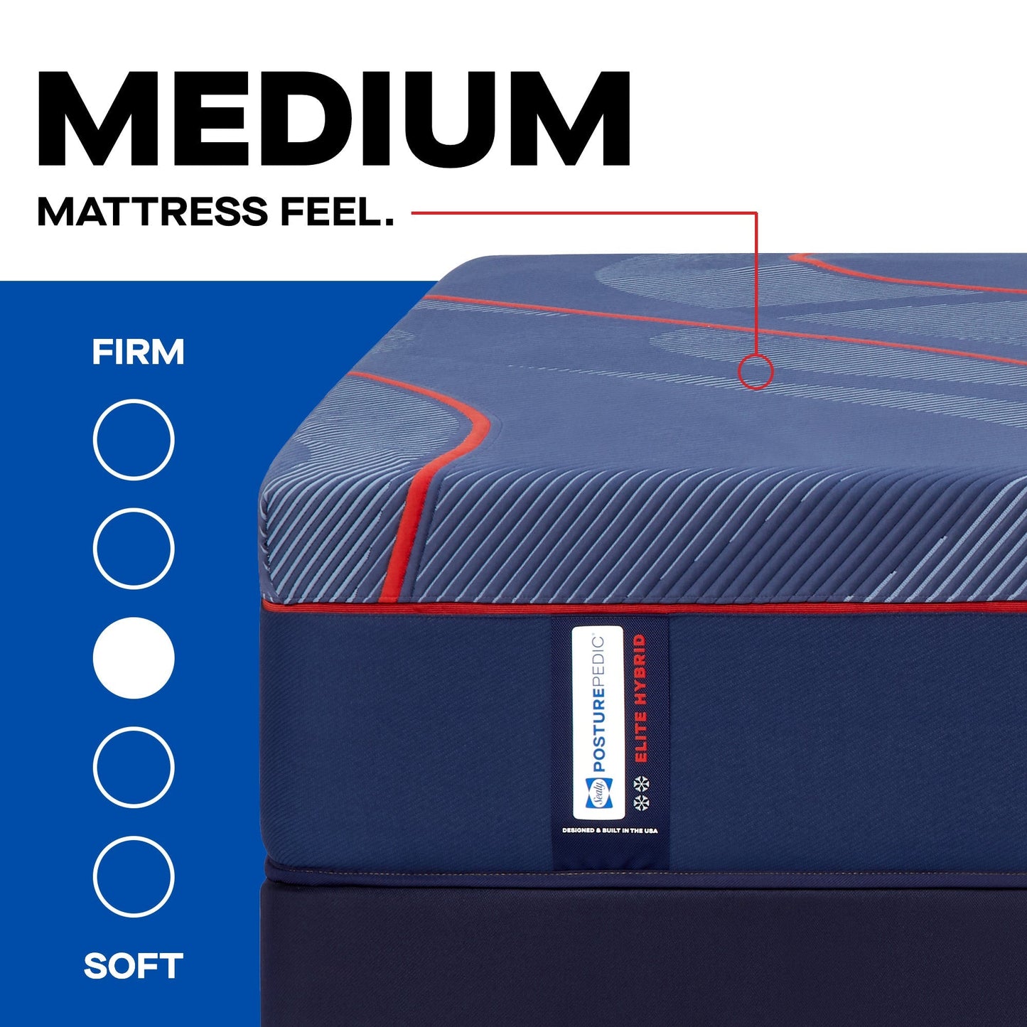 Sealy Posturepedic Elite Hybrid High Point II 14" Medium Mattress