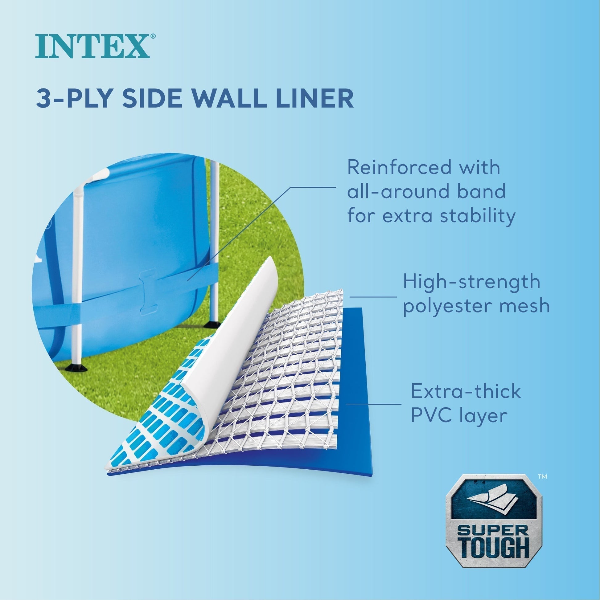Intex 12' x 30" Metal Frame Above Ground Swimming Pool with Filter and Cover image 7