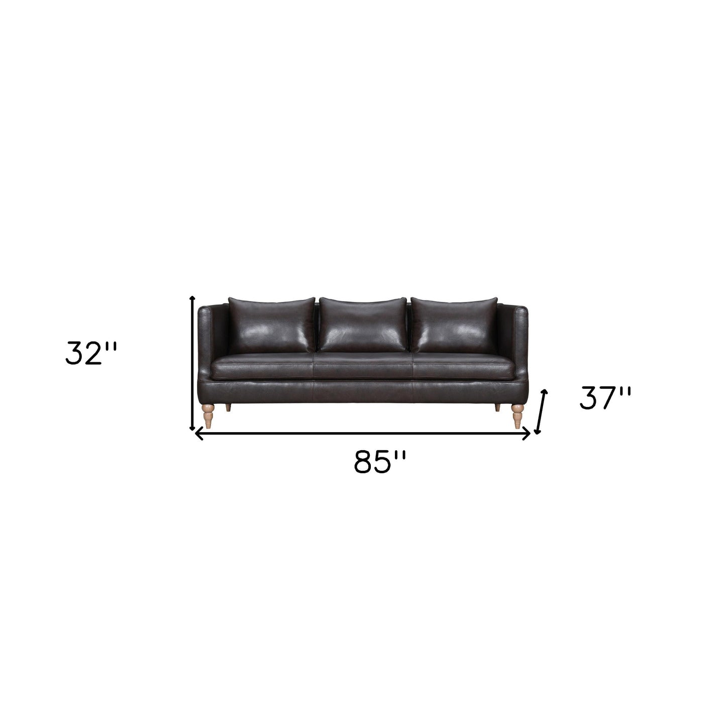 The Corvane – Dark Brown Leather Sofa