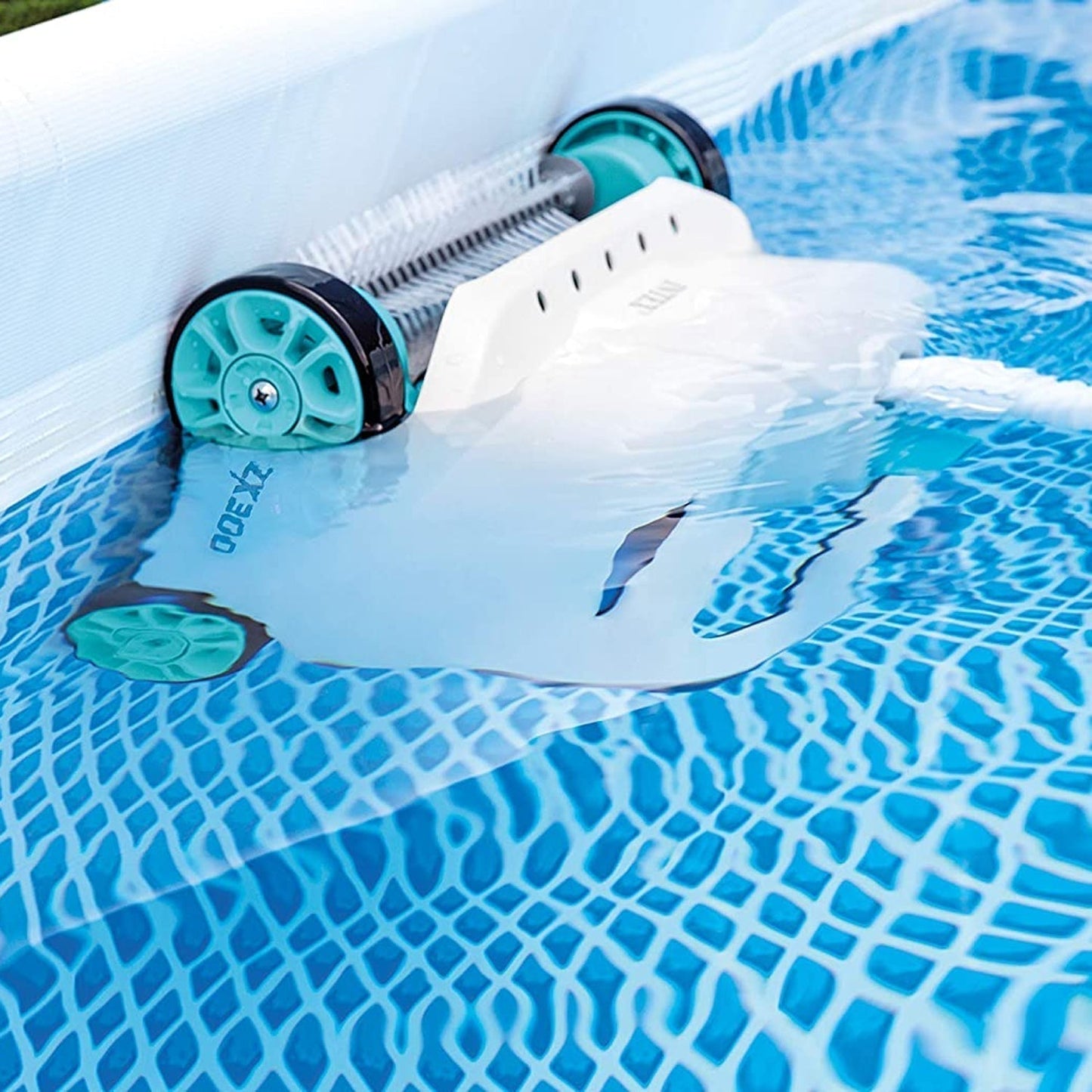 Intex 12ft x 30in Prism Frame Above Ground Round Swimming Pool & Robot Vacuum image 8