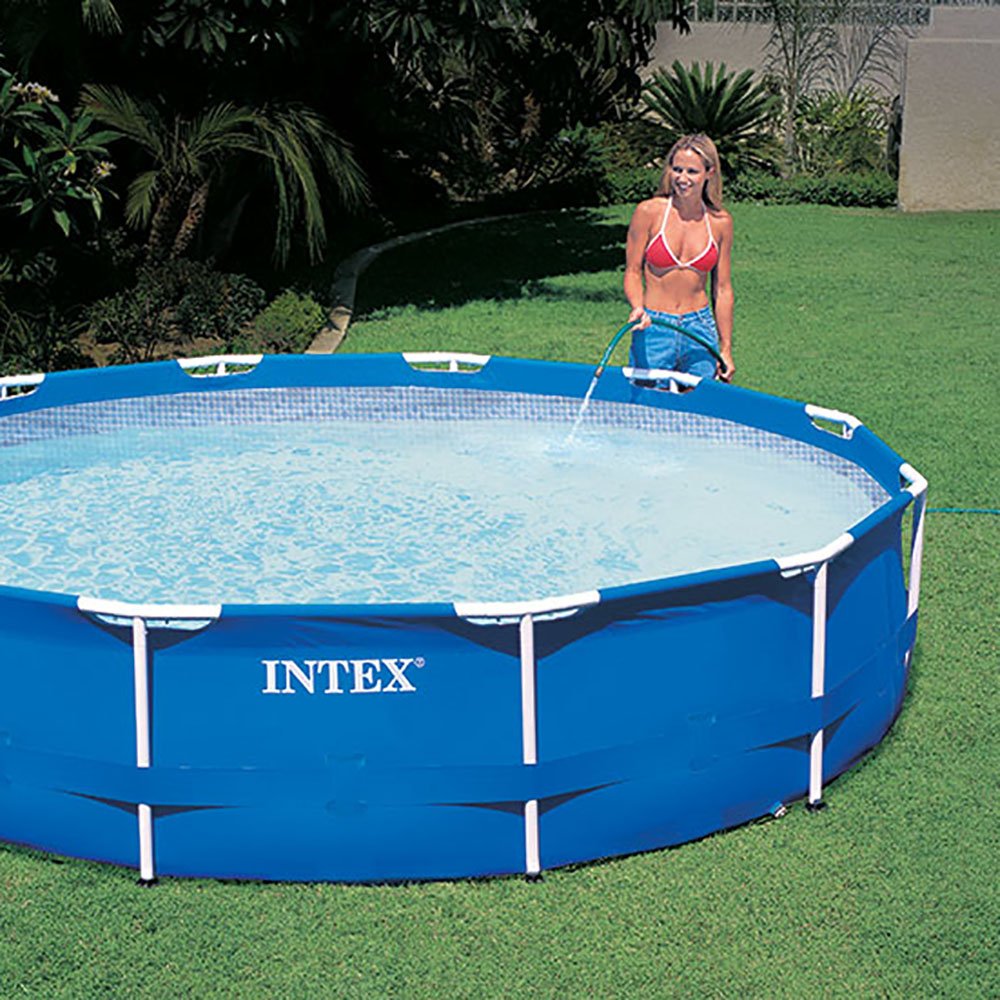 INTEX 12' x 30" Metal Frame Above Ground Pool, Filter, Cover, & Maintenance Kit image 9