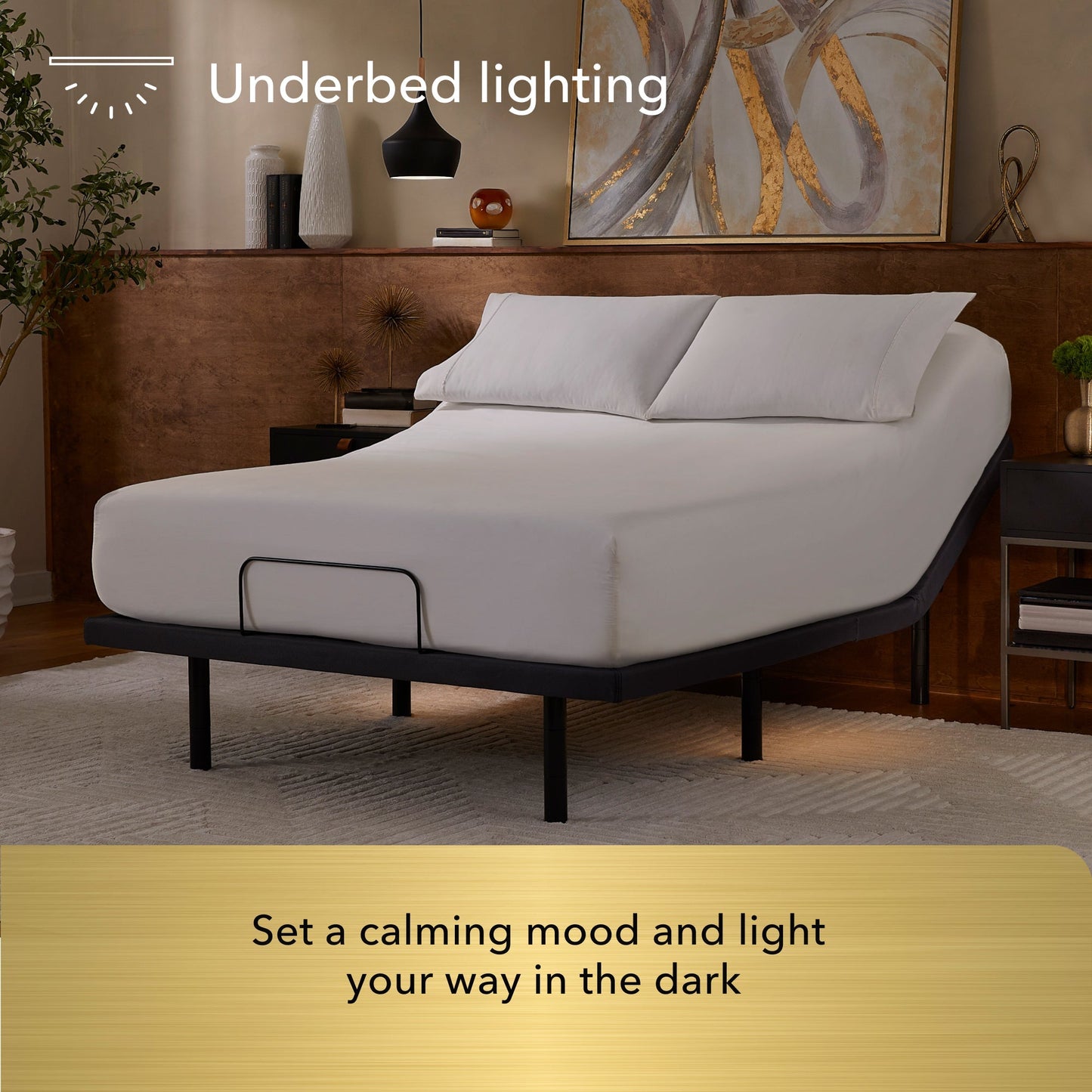 Beautyrest baselogic™ Gold Head and Foot Adjustable Base with Massage