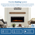 The Sideline 50 Inch Recessed Smart Electric Fireplace 80004 feature graphic 4