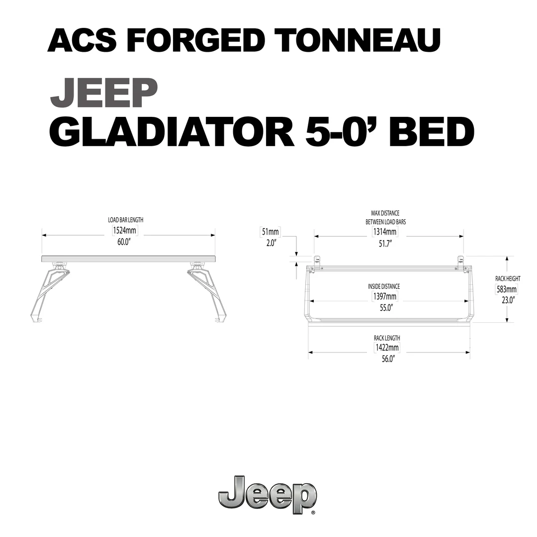 ACS Forged Tonneau | 2020+ Jeep Gladiator