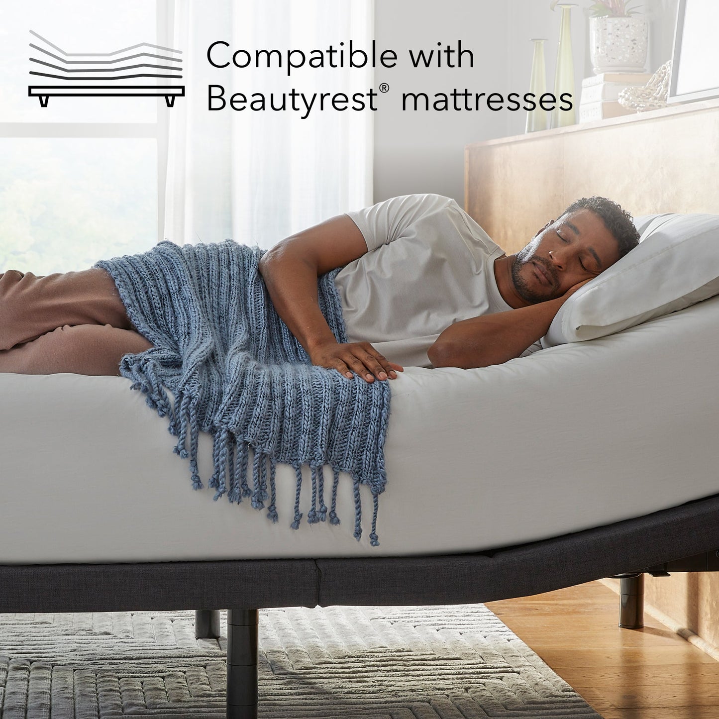 Beautyrest baselogic™ Platinum Head and Foot Adjustable Base with Massage