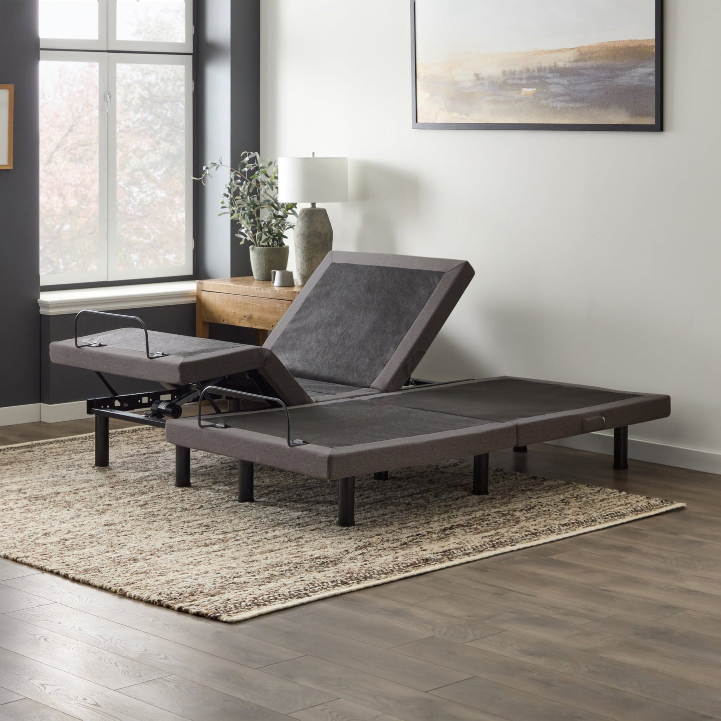 Malouf M455 Smart Adjustable Bed Base - App-Controlled with Massage