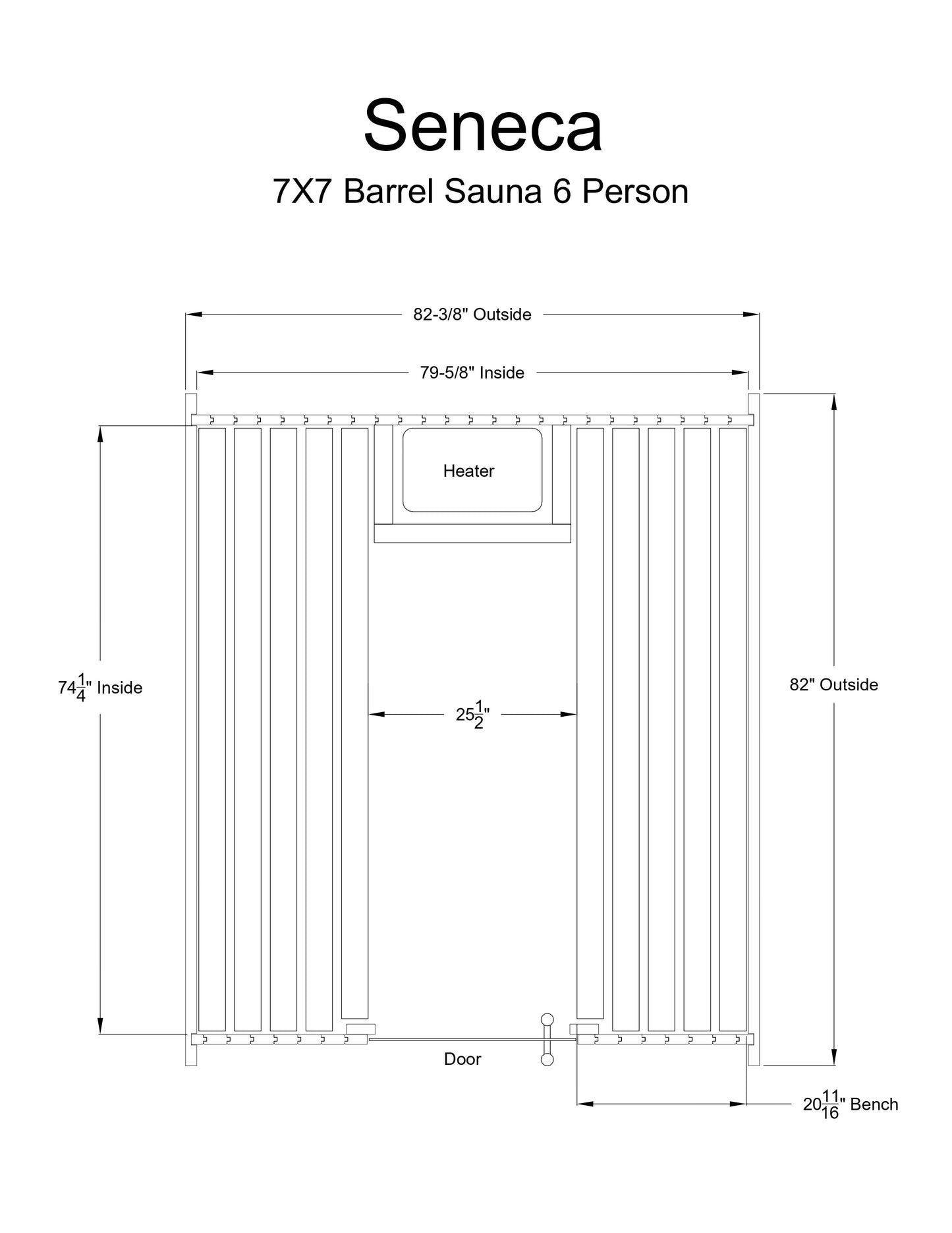 Seneca 6 Person Barrel Sauna