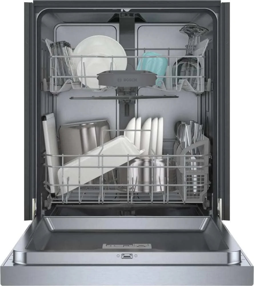 Bosch SHE41CM5N 300 Series 24″ Dishwashers 48 db – Recessed Handle, Stainless Steels