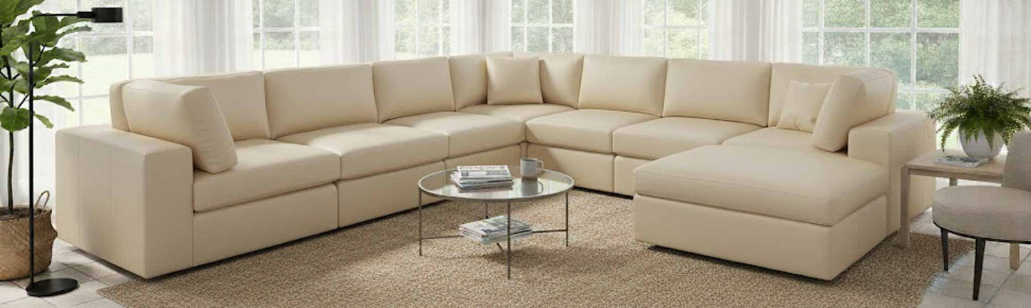 Mod Leather Sectional