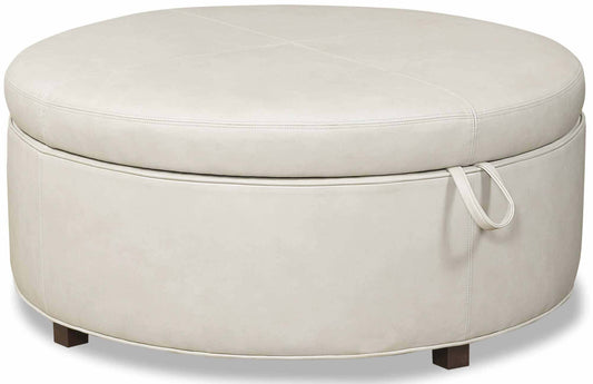 Lulu Leather Storage Ottoman