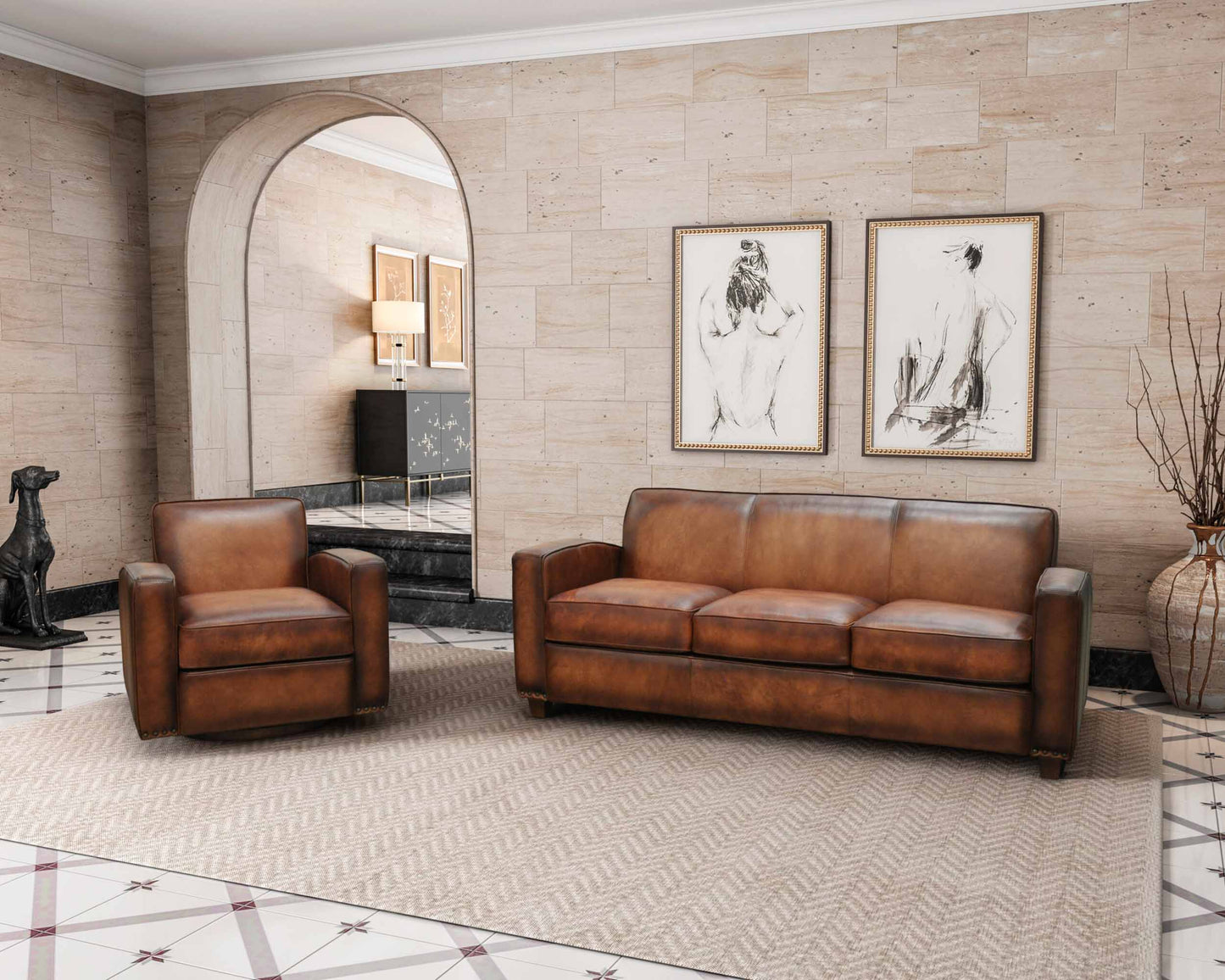 Montecito Leather Sofa