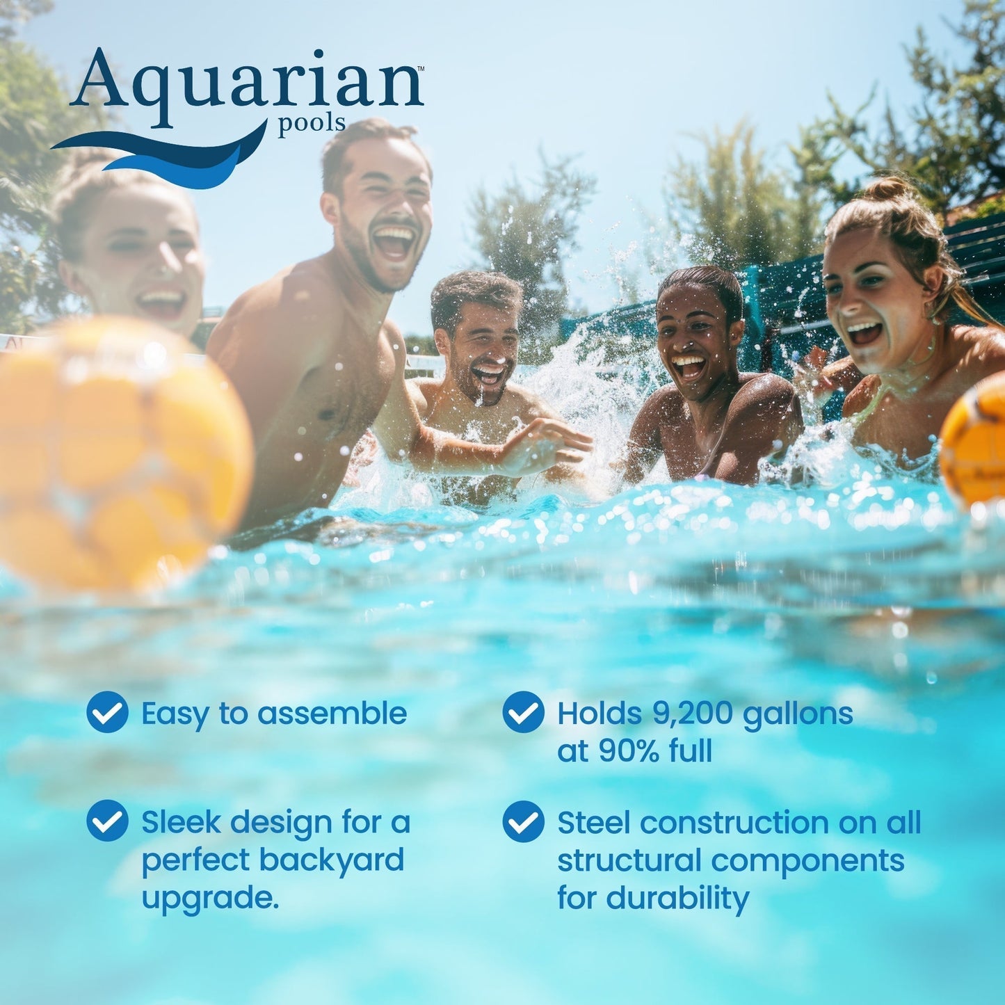 Aquarian Venetian 24ft x 52in Above Ground Swimming Pool with Liner and Skimmer image 2