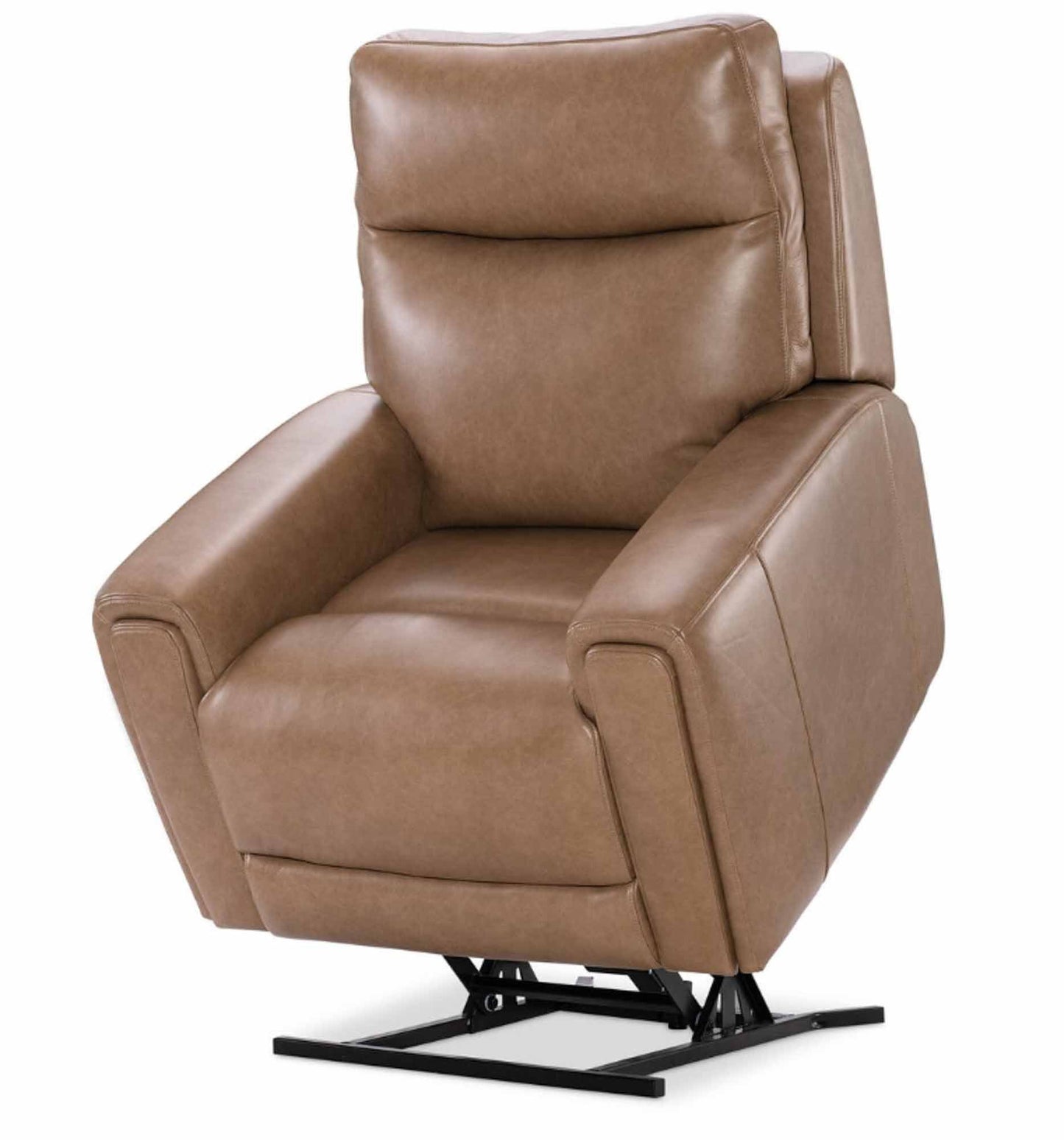 Raze Leather Power Lift Recliner With Articulating Headrest And Lumbar In Light Brown