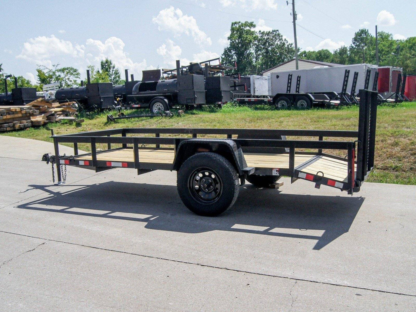 5×12 Powder Coated Dovetail Utility Trailer 3500lb Axle