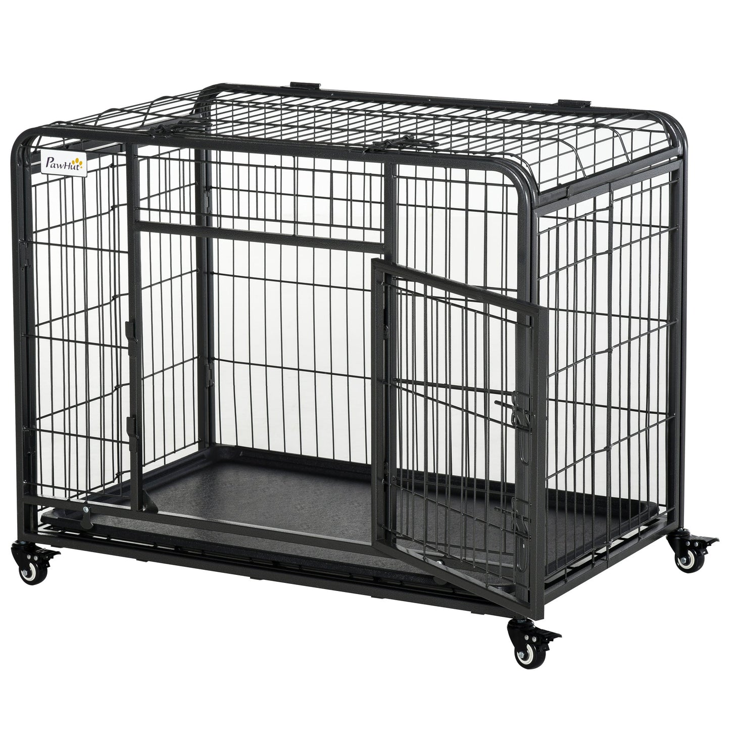 Metal Dog Crate Heavy Duty Kennel with Removable
