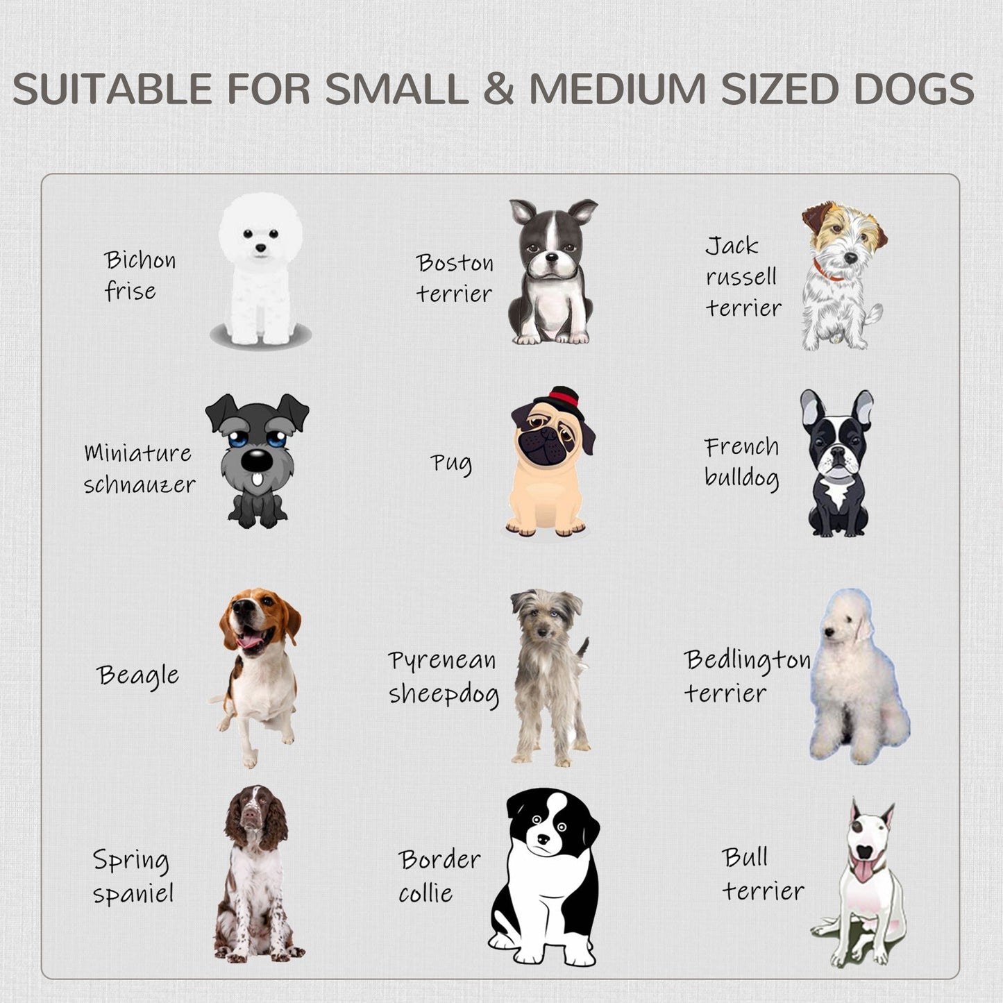 Furniture Style Indoor Dog Crate, End Table Pet Cage Kennel with Double Doors, and Locks, for Small and Medium Dogs, Grey