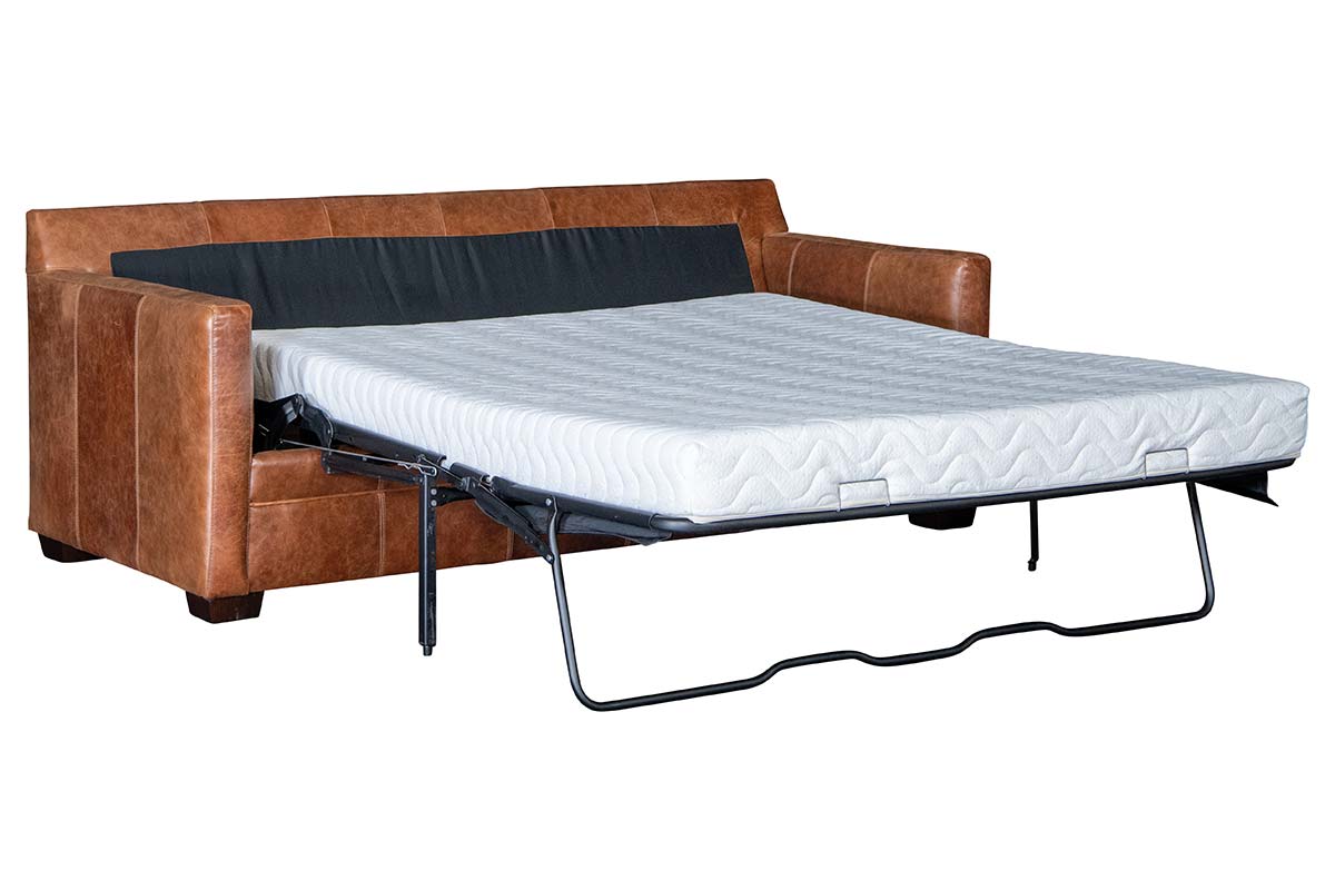 Hadley Contemporary Track Arm Leather Sofa Collection