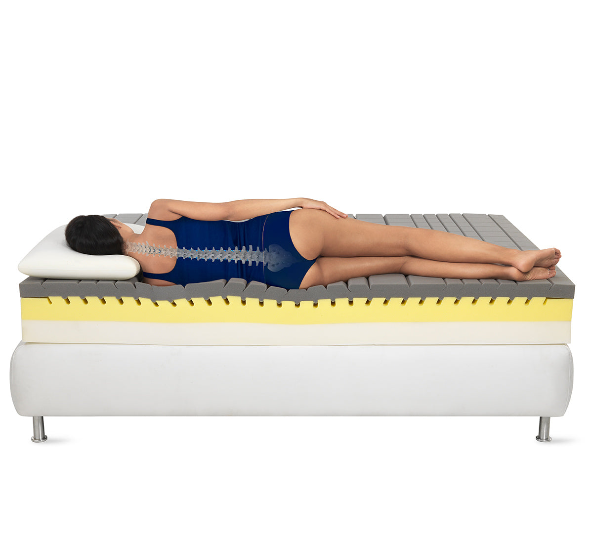 Magniflex MagniStretch Plus 13-Inch Luxury Mattress – Revolutionary Spinal Decompression Technology with Breathable Temperature-Regulating Cover and Medium-Support Italian Memory Foam - Floor Model